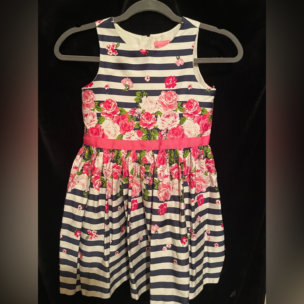 Isaac Mizrahi, Girls Floral Stripped Dress, Size 8